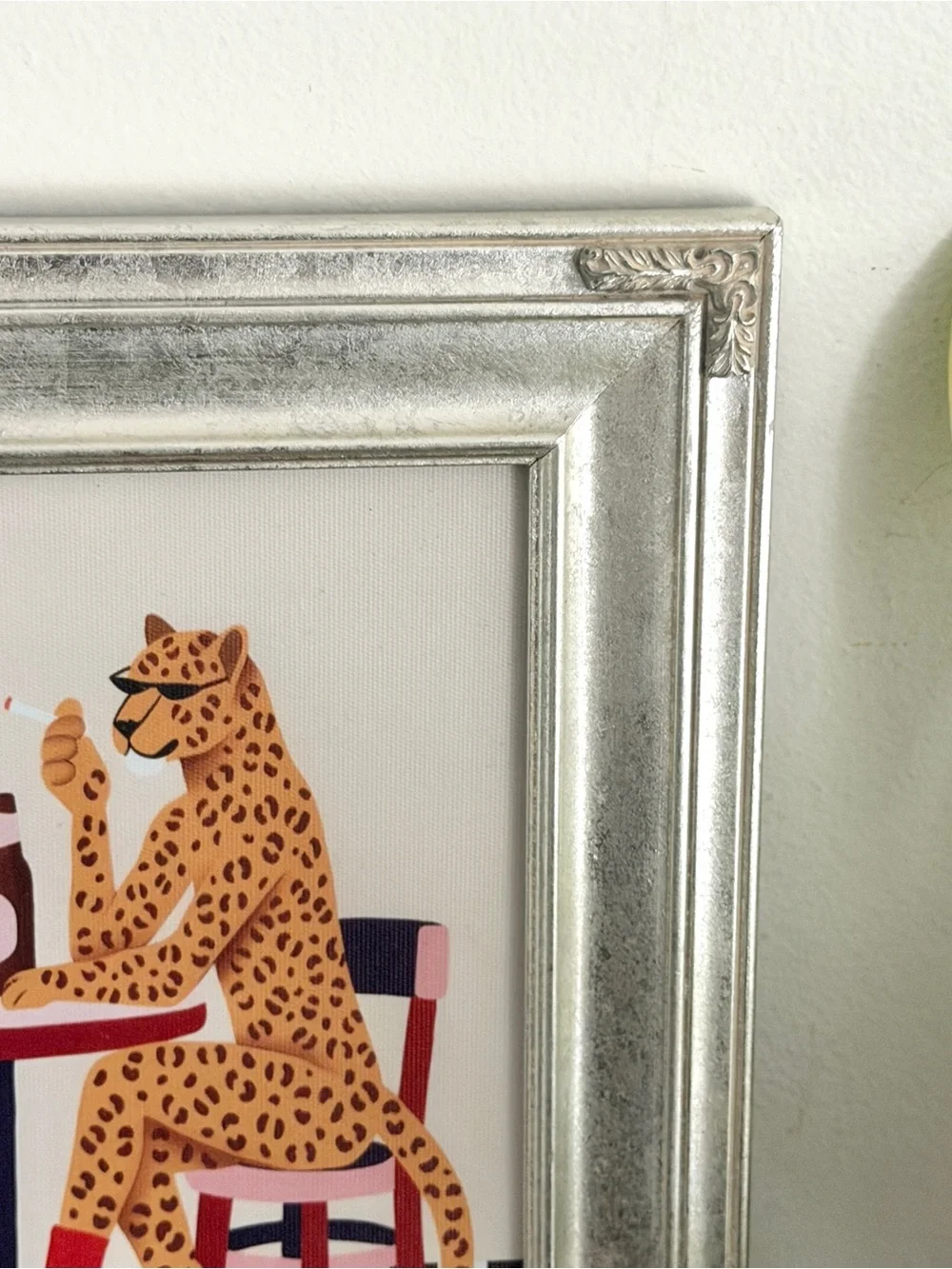 Cheetah Girls Night Drinking Smoking Quirky Animal Canvas Art Print Framed Art